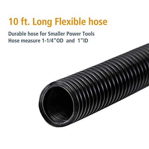 POWERTEC 70175 Dust Collection Hose with Fittings Plus Two Reducers , Black | The Storepaperoomates Retail Market - Fast Affordable Shopping