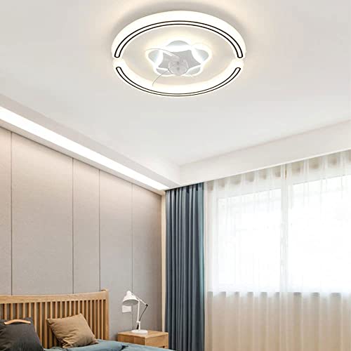 KRIMED LED 72W Pure Copper Motor Fan Ceiling Light,Nordic 3 Speed 3 Color Invisible Fan Light, 19.3 Inches Smart Ceiling Fan with Lights for Bedroom Living Room Kids Room. | The Storepaperoomates Retail Market - Fast Affordable Shopping