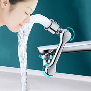 1080° Rotating Splash Filter Faucet Aerator Rotatable Multifunctional Extension Faucet With 2 Water Outlet Modes Universal Faucet Extender Big Angle Swivel Sink Face Wash Attachment for Eye Gargle