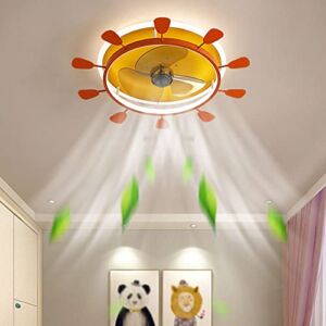 YVAMNAD Children’s Bedroom Dimmable Lighting Fan Light Creative Design Ceiling Fan with Light Smart Remote Control Ceiling Fan Lamp Cartoon Electric Fan Ceiling Lamp