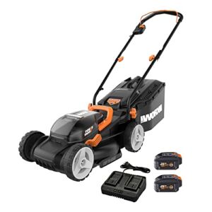 Worx WG779 40V Power Share 4.0Ah 14″ Cordless Lawn Mower (Batteries & Charger Included)