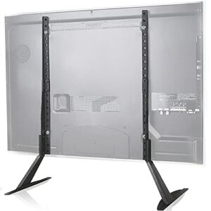 WALI Universal TV Stand Tabletop, for Most 22 to 65 inch LCD Flat Screen TV, VESA up to 800 by 500mm (TVS001), Black