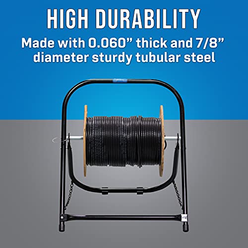 Jonard Tools CC-2721 High Durability Steel Cable Caddy, Holds Cable Reels Up To 20″ Diameter and 100 lb Capacity | The Storepaperoomates Retail Market - Fast Affordable Shopping