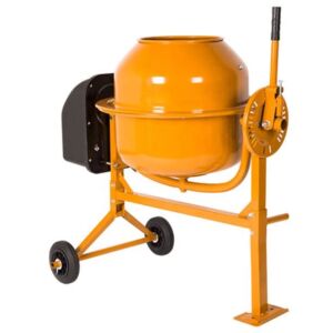 Generic Portable 4.2 Cu Ft Concrete Cement Mixer, 1/2 Hp Electric Cement Mixer Machine with Wheel & 120L Freestanding Barrow Machine, Mixing Tools for Stucco Concrete Mortar (Yellow)