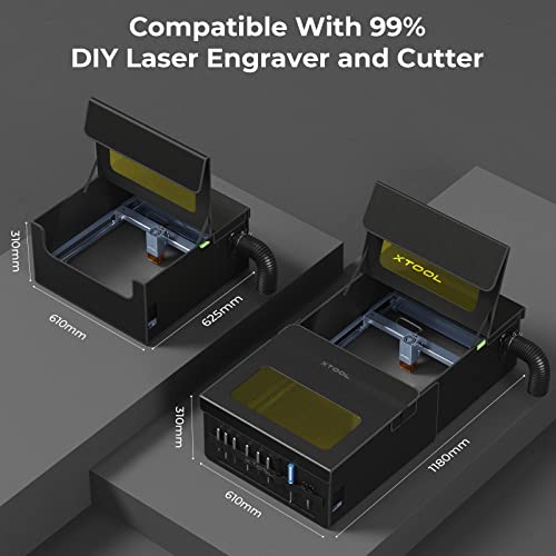 xTool Enclosure Max, Portable & Foldable Cover for Laser Engraver, Fireproof, Safety & Health Protective for xTool D1/D1 Pro and Other Open Laser Cutter, 46.45”x”24 x12.2” | The Storepaperoomates Retail Market - Fast Affordable Shopping