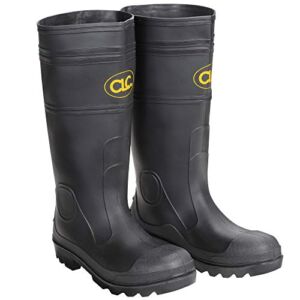 CLC Custom Leathercraft Rain Wear R23008 Over The Sock Black PVC Men’s Rain Boot, Size 8