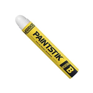 Markal 80220 B Paintstik Solid Paint Ambient Surface Marker, White,11/16″ x 4-3/4″, Pack of 12
