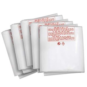 Clear Plastic Dust Collector Replacement Bag 5 Pack 20″ Diameter by 43″ Long For Machines with 20″ Filter Drums 5 mil Thick