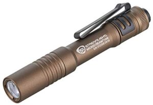 Streamlight 66608 250-Lumen MicroStream USB Rechargeable Pocket Flashlight, Clear Retail Packaging, Coyote