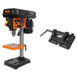 WEN 4206T 2.3-Amp 8-Inch 5-Speed Cast Iron Benchtop Drill Press & DPA423 3 in. Drill Press Vise