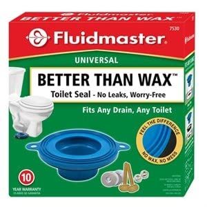 Fluidmaster 7530P8 Universal Better Than Wax Toilet Seal, Wax-Free Toilet Bowl Gasket Fits Any Drain