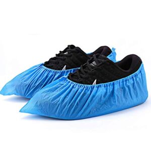 OGUNUOKI Shoe Covers Disposable Recyclable -100 Pack(50 pairs) 15.7” Hygienic Shoe & Boot Covers Waterproof Non-slip Shoe Booties for Indoors (Large Size – Up to US Men’s 11 & US Women’s 13)