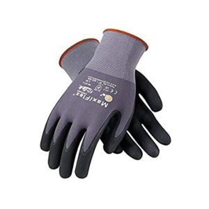 MaxiFlex PIP 34-874/L Maxi Flex Ultimate 34874 Foam Nitrile Palm Coated Gloves, Gray, Large (Pack of 12)