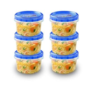 Ziploc Twist N Loc Food Storage Meal Prep Containers Reusable for Kitchen Organization, Dishwasher Safe, Small Round, 6 Count