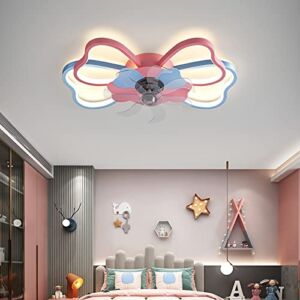 DDTP Ceiling Fan Lights with Remote Control Quiet Fan Light Ceiling for Kids Bedroom Ceiling Fans with Lamps 3-Speed Dimmable Ceiling Light