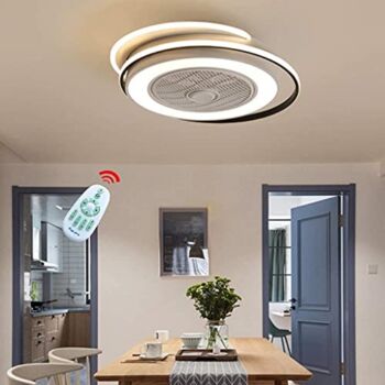 VIGAT Silent Invisible Fan Light, 55W, Modern and Simple LED Ceiling Fan Light, Adjustable Wind Speed Lighting | The Storepaperoomates Retail Market - Fast Affordable Shopping