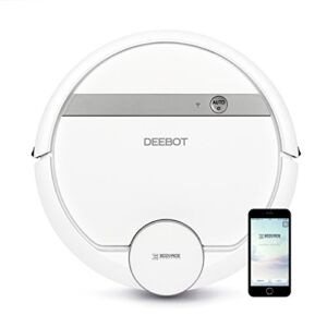 Ecovacs Deebot 900 Smart Robotic Vacuum for Carpet, Bare Floors, Pet Hair, with Mapping Technology, Higher Suction Power, Wifi Connected and Compatible with Alexa and Google Assistant