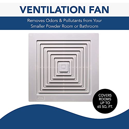 Broan-NuTone 671 Ventilation Fan, White Square Ceiling or Wall-Mount Exhaust Fan, 6.0 Sones, 70 CFM | The Storepaperoomates Retail Market - Fast Affordable Shopping
