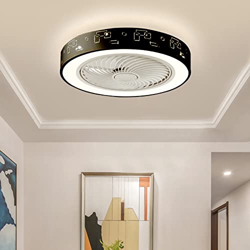 Mittory Modern Ceiling Fans with Lights 20 Inch Low Profile Ceiling Fan 36W Flush Mount Ceiling Fan with Lights Remote Control Dimmable 3-Color Timing Bladeless Ceiling Fan for Bedroom Liv | The Storepaperoomates Retail Market - Fast Affordable Shopping