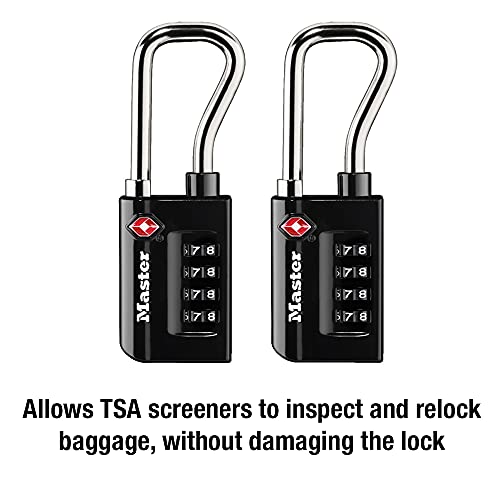 Master Lock 4696T, Pack of 2 Set Your Own Combination TSA Approved Luggage Lock, 2 Pack, Black | The Storepaperoomates Retail Market - Fast Affordable Shopping