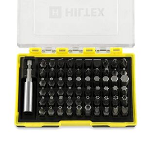 HILTEX 10060 1/4″ Security Bit Set | 61 Piece | Hex Shank Screwdrivers | Includes Magnetic Extension Bit | For Electric and Ratchet Screwdrivers | Cr-V Steel