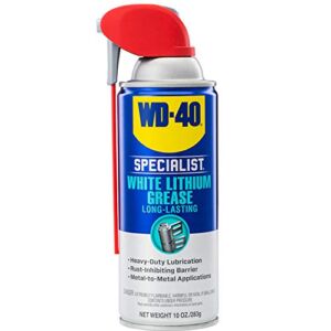 WD-40 Specialist White Lithium Grease Spray with SMART STRAW SPRAYS 2 WAYS, 10 OZ