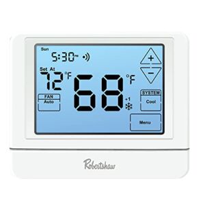 Robertshaw RS10420T Pro Series 7-Day Wi-Fi Programmable Touchscreen Thermostat, Multi-Stage, 4 Heat / 2 Cool
