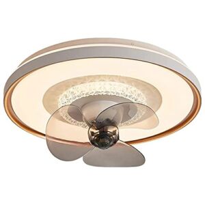 KRIMED Modern Can Shake His Head Low Profile Fan Light, LED80W Flush Mount Ceiling Fan with Lights, Iron Art 19.7 Inches Indoor Ceiling Fan Light for Bedroom Living Room Kids Room.