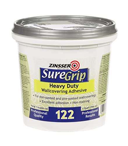 Zinsser 69384 SureGrip 122 Heavy Duty Wallcovering Adhesive, 1 Quart | The Storepaperoomates Retail Market - Fast Affordable Shopping