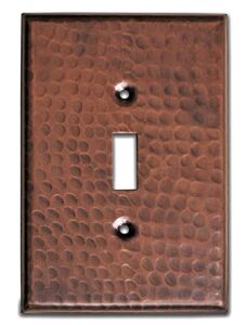 Monarch Pure Copper Hammered Single Toggle Decorative Wall Plate Switch Plate Outlet Cover