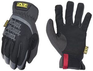 Mechanix Wear: FastFit Work Glove with Elastic Cuff for Secure Fit, Performance Gloves for Multi-purpose Use, Touchscreen Capable Safety Gloves for Men (Black, Large)