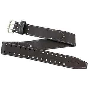 McGuire-Nicholas Men’s Standard 2 3/4″ inch Oil Tanned Leather Tool Work Belt for 29″-46″ Waist, Dark Brown, 3″