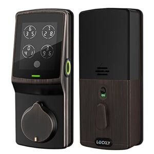 Lockly Fingerprint Bluetooth Keyless Entry Door Smart Lock (PGD728F) | Advanced 3D Fingerprint Reader | Discrete PIN Code Input | iOS and Android Compatible | Auto Lock | Battery Backup