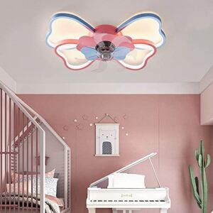 Kids Fan Lights, Ceiling Fan Lights, Invisible Fan Lights, Ceiling Fans with Lights and Remote Dimmable Silent DC Ceiling Fans, Modern LED Ceiling Fans with Winter Features, Kids Living Room with Bedr