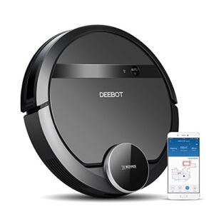 Ecovacs Deebot 901 Smart Robotic Vacuum for Carpet, Bare Floors, Pet Hair, with Mapping Technology, Higher Suction Power, WiFi Connected and Compatible with Alexa and Google Assistant
