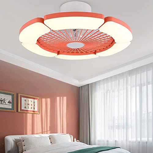 KRIMED Modern Creativity Low Profile Ceiling Fan with Lights LED, PVC Lampshade Indoor Bladeless Ceiling Fans,36W 22 Inches Enclosed Invisible Fan Light,for Bedroom, Living Room of Ceiling Fan. | The Storepaperoomates Retail Market - Fast Affordable Shopping