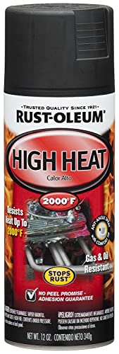 Rust-Oleum 248903 12-Ounce 2000 Degree, Flat Black Automotive High Heat Spray Paint, 12 Ounce (Pack of 1) | The Storepaperoomates Retail Market - Fast Affordable Shopping