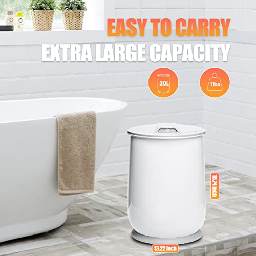 Smileader Towel Warmer Barrel Bathroom Large Portable Towel Warmer with Safety Lock for Spa, Bathrobe, Blanket and Pajamas Gifts for Her and His Gifts Auto Shut-Off Elegant White | The Storepaperoomates Retail Market - Fast Affordable Shopping