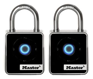 Master Lock Padlock, Bluetooth Lock, 1-29/32 in. Wide, 4400 (Pack of 2)