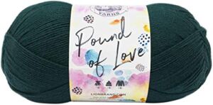 Lion Brand Yarn 550-131 Pound of Love Yarn, One Size, Hunter Green