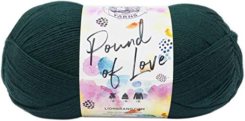 Lion Brand Yarn 550-131 Pound of Love Yarn, One Size, Hunter Green | The Storepaperoomates Retail Market - Fast Affordable Shopping