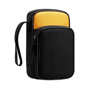 KingSung Zippered Soft Tool Carrying Case for Fluke 117/116/115/114/113 Digital Multimeter 62 Max and Many More, with Smooth Zipper and Thick Wrist Strap, Built-in Shock-Proof Cotton, Double-Layer