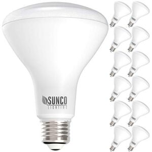 Sunco Lighting 12 Pack BR30 LED Bulbs, Indoor Flood Lights 11W Equivalent 65W, 2700K Soft White, 850 LM, E26 Base, 25,000 Lifetime Hours, Interior Dimmable Recessed Can Light Bulbs – UL & Energy Star