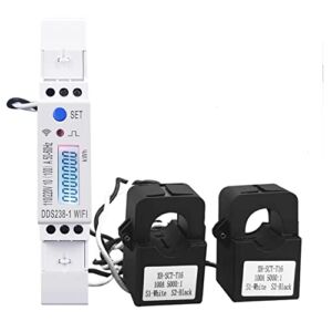 Duendhd 2 Phase 3 Wires 110V+110V 100A Din Rail 18mm Tuya WIFI Smart Energy Meter Consumption Monitor KWh Meter Wattmeter