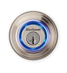 Kwikset – Kevo 99250-202 Kevo 2nd Gen Bluetooth Touch-to-Open Smart Keyless Entry Electronic Deadbolt Door Lock Featuring SmartKey Security, Satin Nickel
