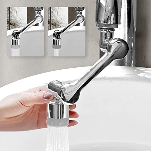 Universal Rotating Faucet, 2 Water Outlet Modes 1080° Spray Aerator Kitchen Splash Filter Faucet, Rotating Sink Faucet Aerator Extender for Face Washing, Gargle, and Eye Flush, Kitchen Bathroom | The Storepaperoomates Retail Market - Fast Affordable Shopping