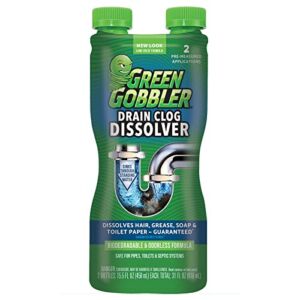Green Gobbler Drain Clog Dissolver, Drain Opener-Cleaner ,Toilet Clog Remover, 31 oz