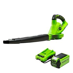 Greenworks 40V (150 MPH / 135 CFM) Cordless Leaf Blower, 2.0Ah Battery and Charger Included