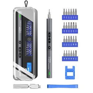 Electric Screwdriver Set Cordless Tools – Mini Precision Screwdriver Kit with 24 Magnetic Bits & Portable Rechargeable Repair Tool Set for Phone Computer Watch or DIY