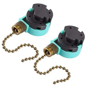 Fan Pull Chain Switch 3 Speed ​​4 Wire Speed ​​Switch for Ceiling Light Bronze 2pcs Attractive and Professional